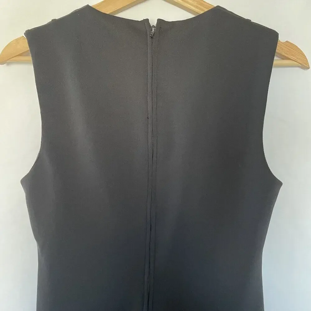Bisou Bisou Michelle Bonbot black sleeveless midi dress formal size 6 classic